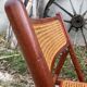 Pair of Italian folding chairs in vintage canning
