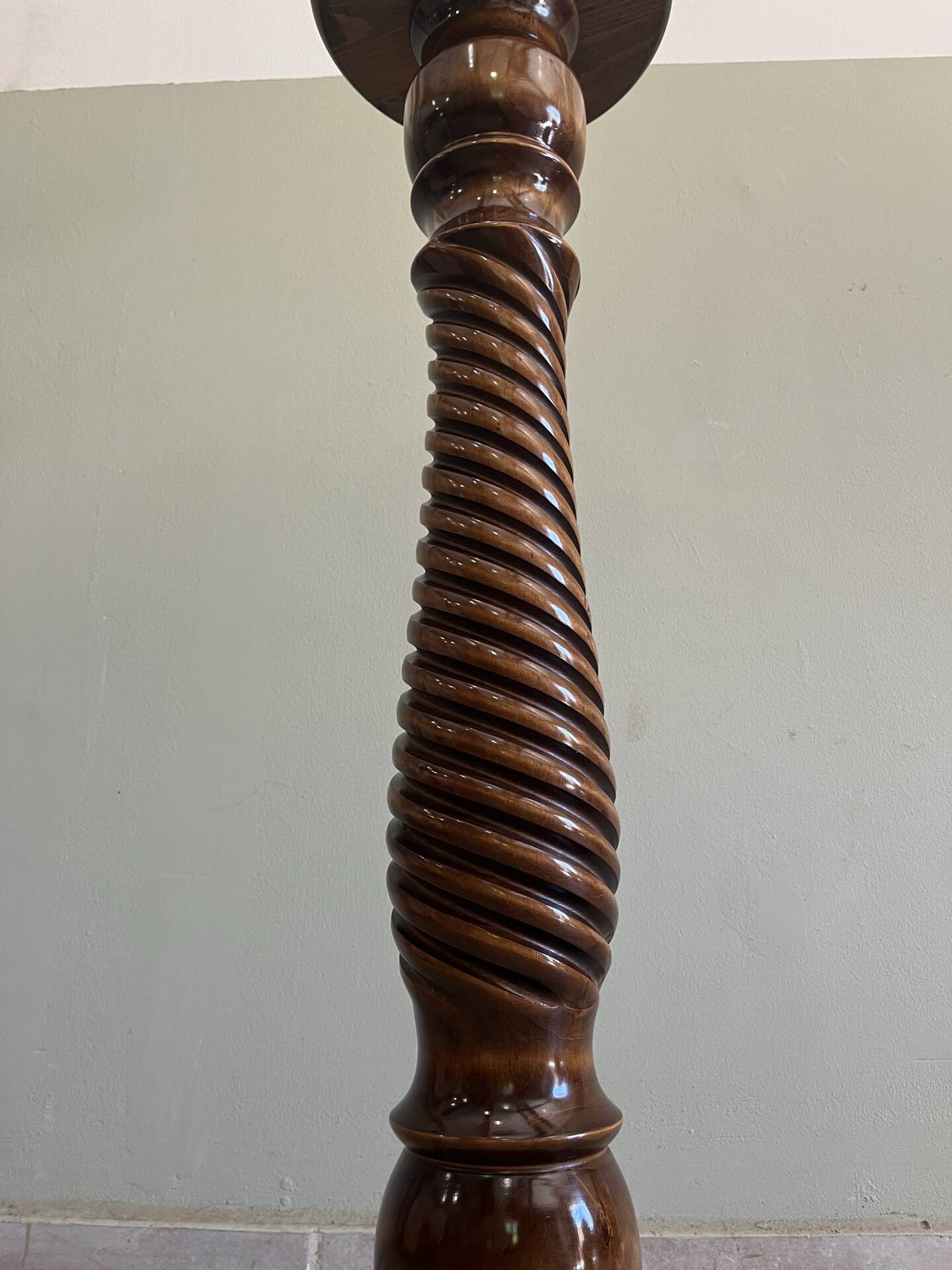 Twisted wooden stool