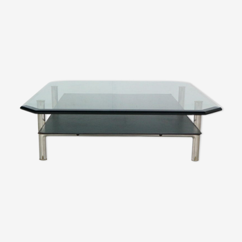 Table basse en verre et cuir 'Diesis'  par Antonio Citterio B&B Italia