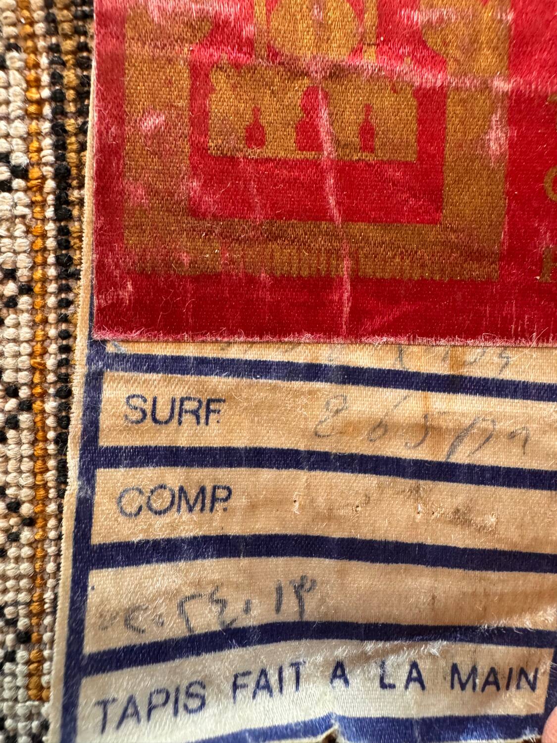 Antique Ghoum carpet from Iran in silk.