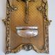 Antique Wall-mounted Bronze Font in Louis XVI Style Crucifix Cross