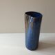 Ceramic vase with blue cover Signed Jean CACHELEUX (Puisaye)