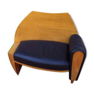 Canapé méridienne fauteuil - cuir