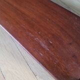 Mahogany "bobbin turned" beaded wood shelf