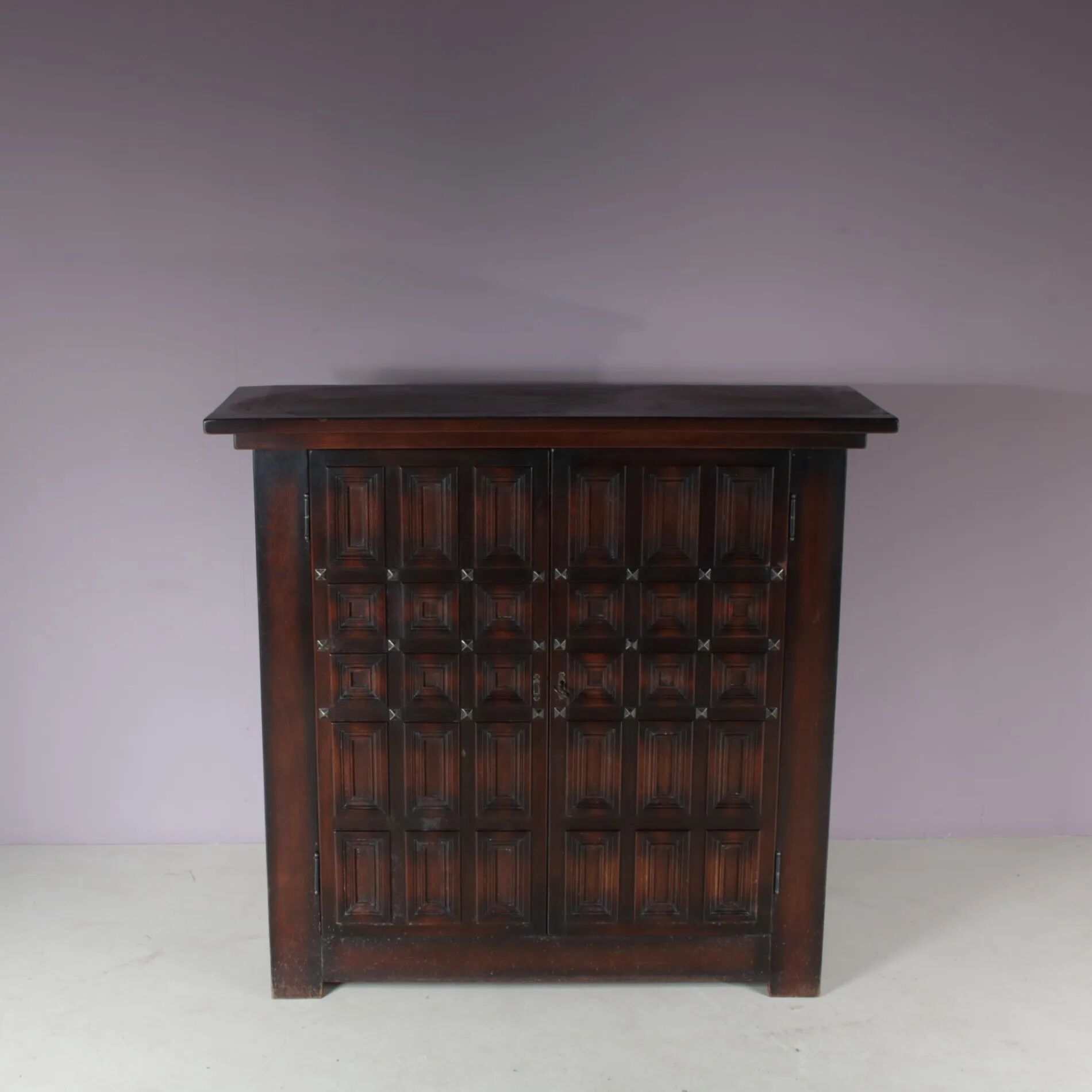 1960s Brutalist highboard cabinet from Spain