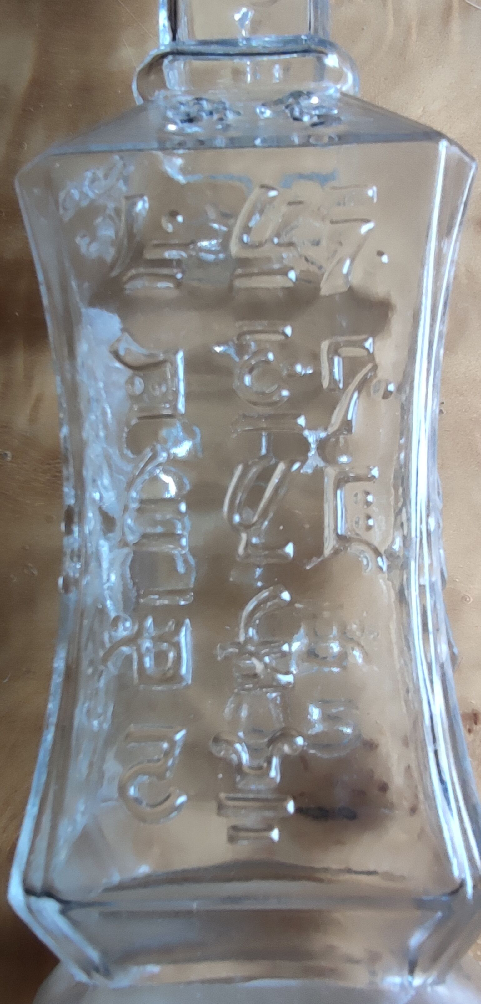 Old carafe in cut glass