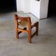 4 chaises en orme et en cuir maison regain