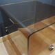 Vintage side table in smoked plexiglass by Michel Dumas for Roche Bobois