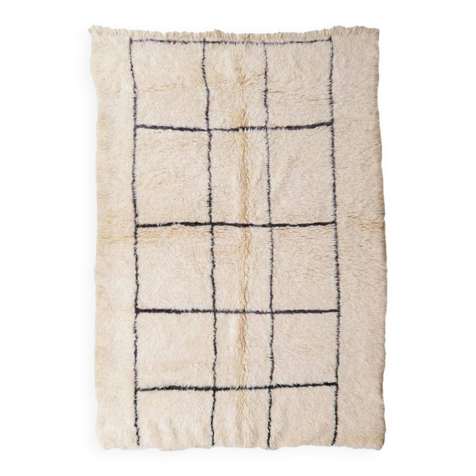 Marmoucha White Ecru Rug - 254 x 174 cm