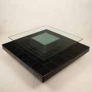 Coffee table with pecari leather base by Tito Agnoli for Caleido, 1970