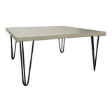 Polished concrete coffee table