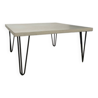 Polished concrete coffee table