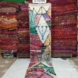 Tapis couloir berbère bohemian en laine fait main