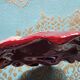 Plat feuille Cerenne Vallauris rouge