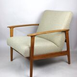 Fauteuil danoise beige en Boucle années 1970