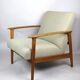 Fauteuil danoise beige en Boucle années 1970