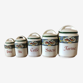 5 Louis Gueule earthenware pots