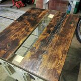 Ashlar table and oak top