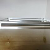 Very large tray, MB Italy for Roche Bobois, aluminum and smoked glass, 70