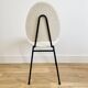 Chaise années 50 en tissu bouclette