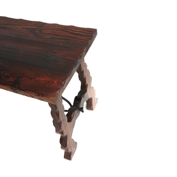 Table d’appoint vintage espagnole brutaliste des années 1960