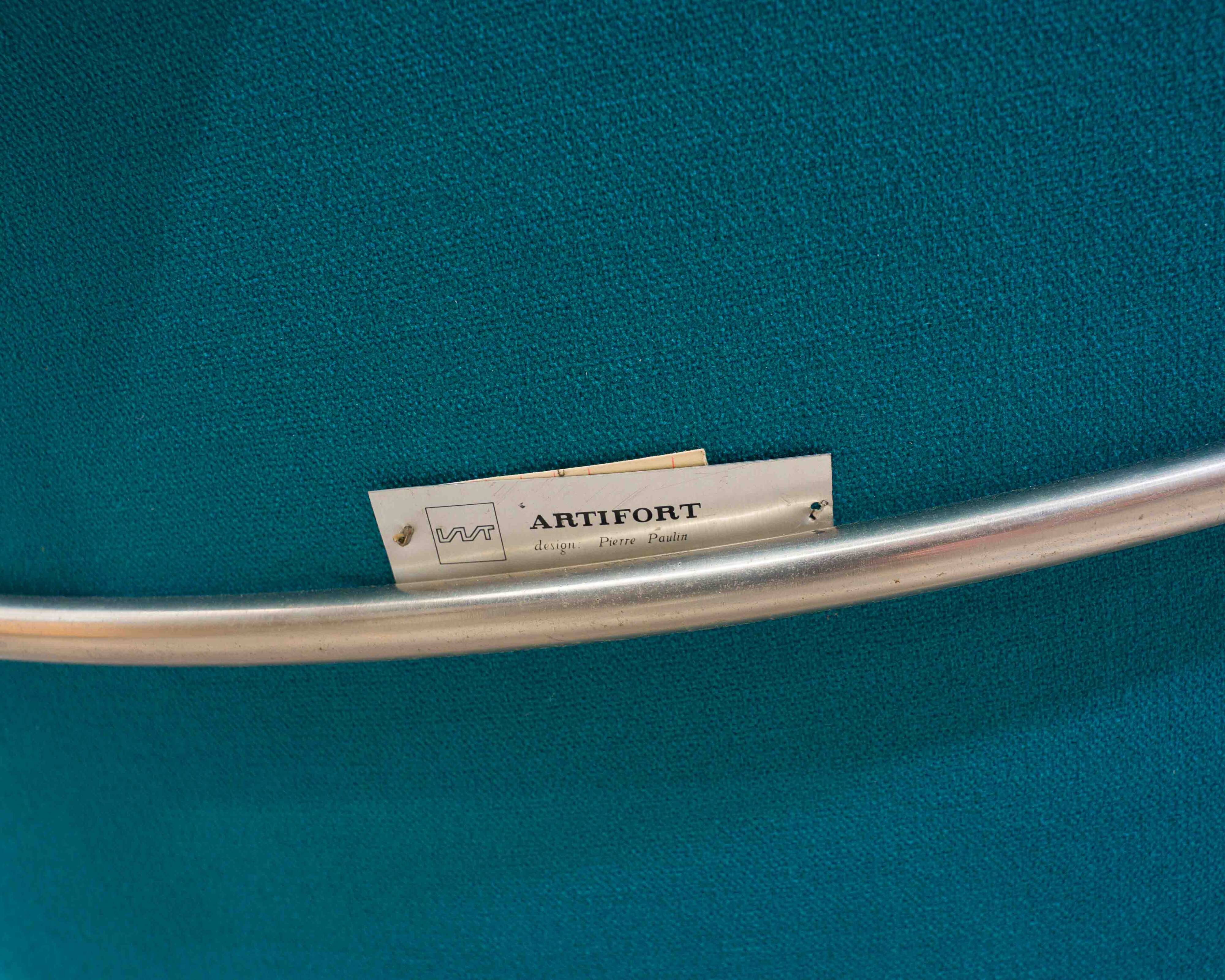 Oyster armchair with ottoman by Pierre Paulin for Artifort