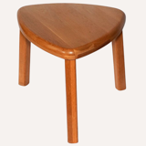 Brutalist oak organic curved oval side or nesting tables, Dutch ca 1960