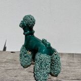 Spaghetti Green Ceramic Poodle Dog