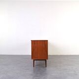 Mid-Century Op-Art Hand-Painted Teak Sideboard, 1960s