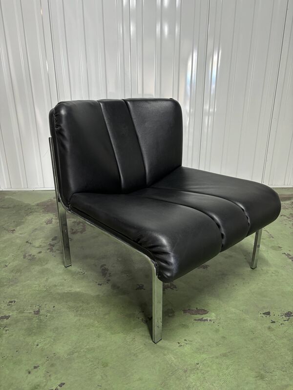 Fauteuil en cuir de Hans Eichenberger pour Girsberger, 1960