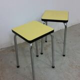 Table and chairs in formica yellow