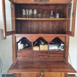 Cupboard, display cabinet, and secretary from Pondicherry, late 19th century.