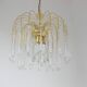 Paolo Venini-style pendant lamp – brass-plated,