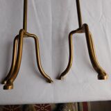 Pair of bronze candlesticks resting on 3 feet modern design