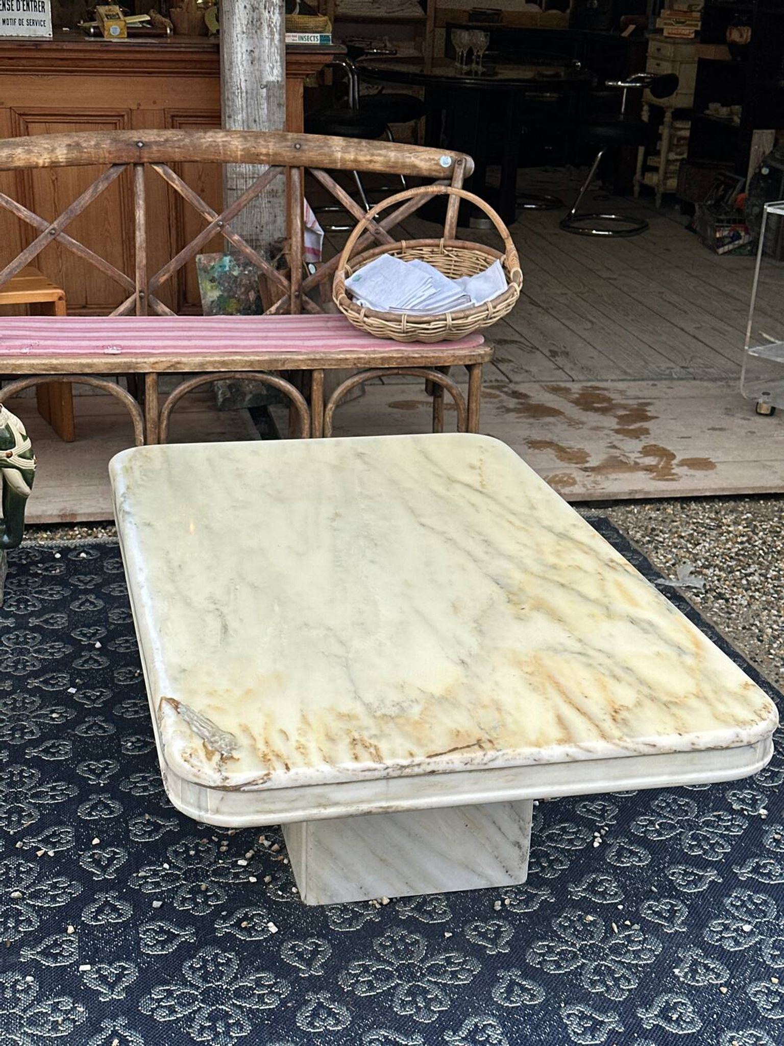 Marble coffee table