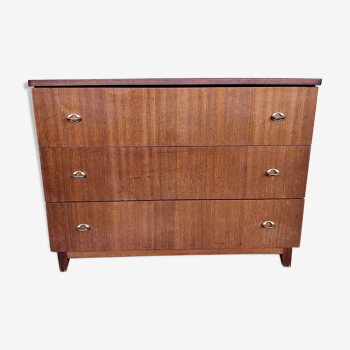 Chest of drawers teak compass feet formica tray