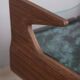 PAIR OF VINTAGE 1950S BEDSIDE TABLES IN WOOD AND GLASS, ITALIAN DESIGN