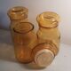 Maxwell glass jars Amber Brown