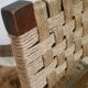 Wood armchair and braided rope