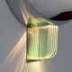 Chrome and crystal wall light, Italy, 1960s