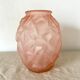 Art Deco vase in pink frosted glass