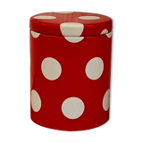 Boite ronde en métal à pois Massilly vintage