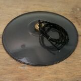 Hanging lamp in black enamelled plate