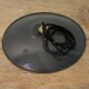 Hanging lamp in black enamelled plate