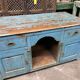 Colonial office in blue lacquered teak