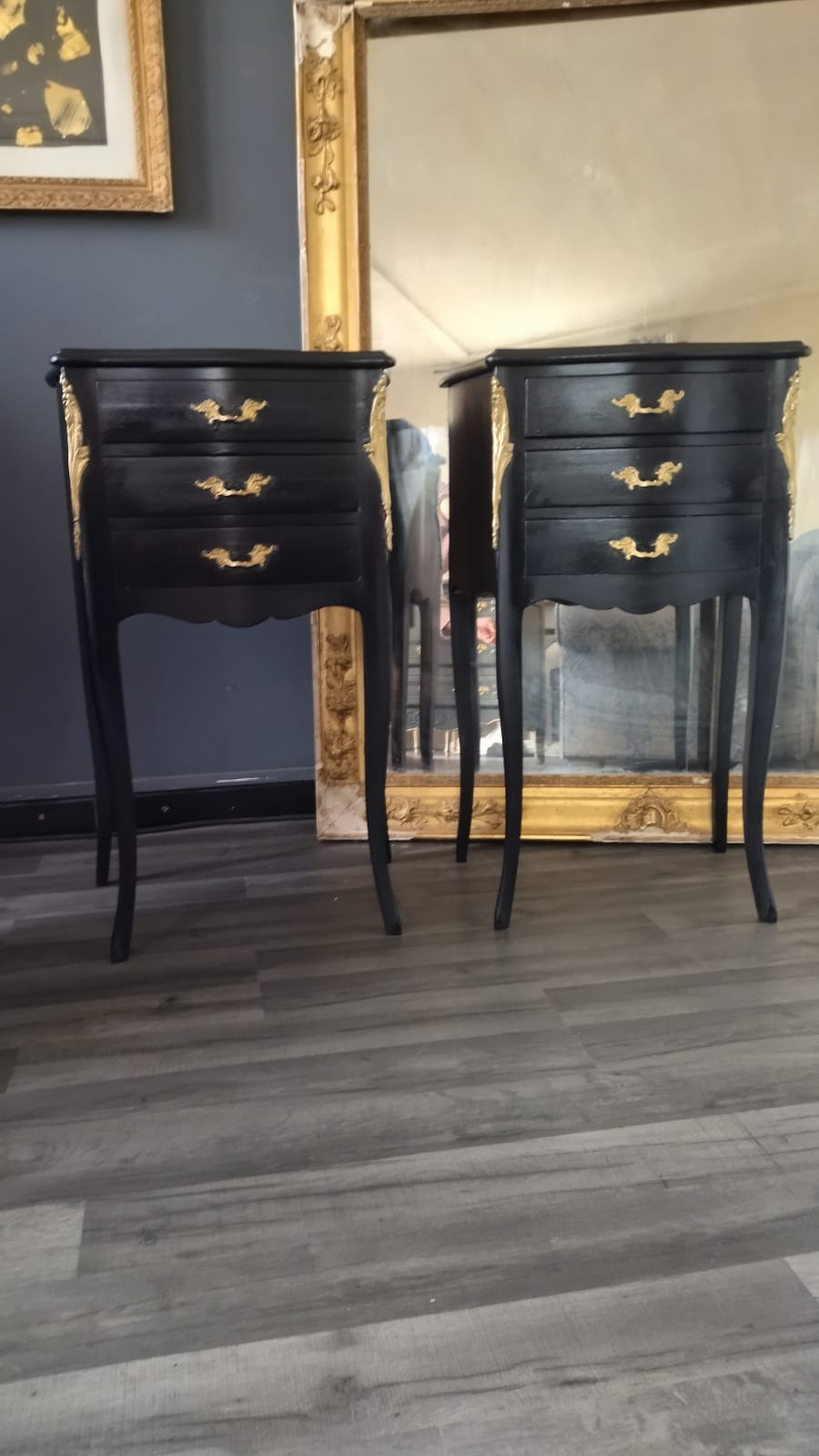 Pair of bedside louis XV style