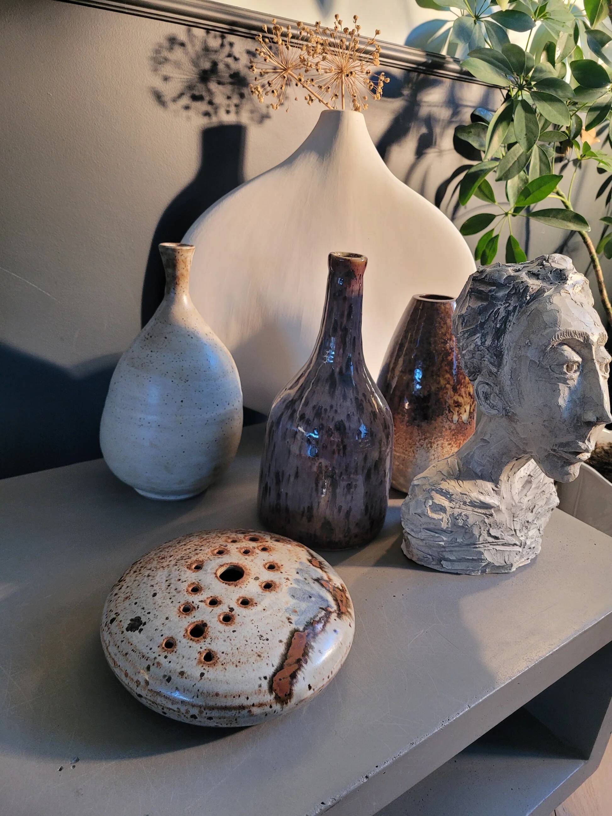 Art ceramic flower holder La Tournerie