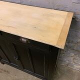 Buffet parisien ancien patiné noir 1950
