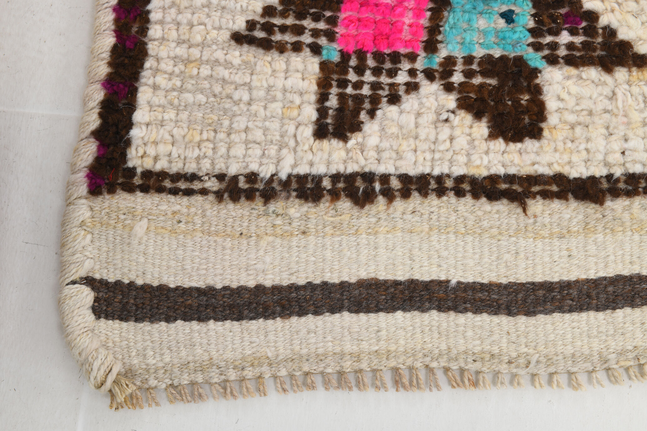 Tapis coureur beige & marron