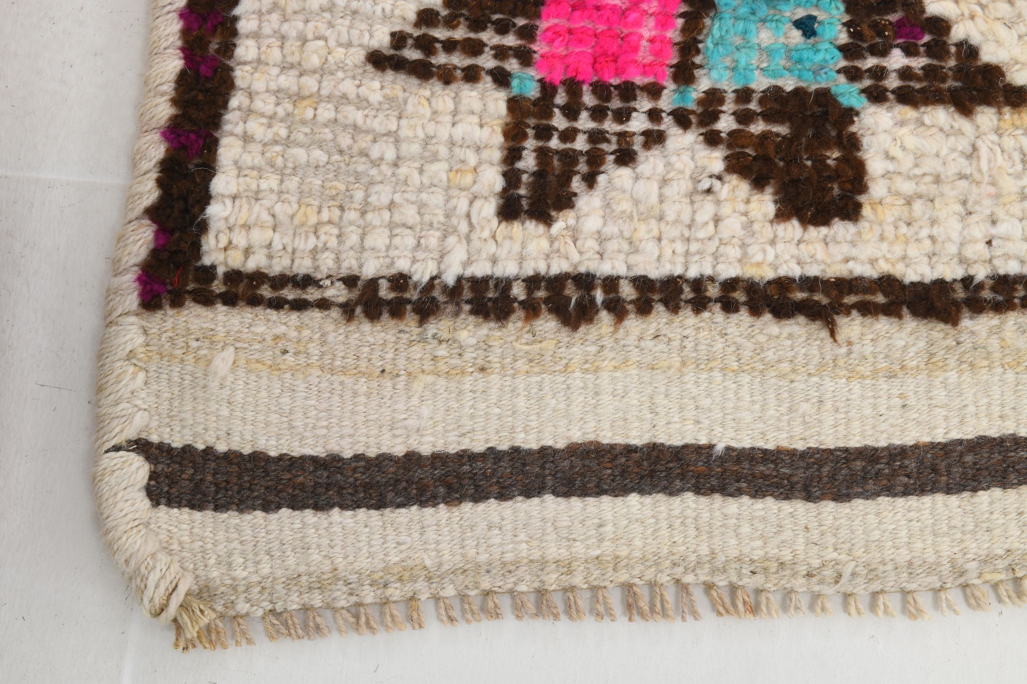 Tapis coureur beige & marron